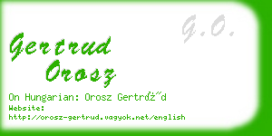 gertrud orosz business card